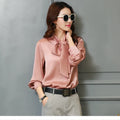 Tops Women's Casual Chiffon Blouse V-Neck Solid Shirt Bow Lantern SleeSPECIFICATIONSBrand Name: SURWENYUEStyle: Office LadyElasticity: Non StrechOrigin: Mainland ChinaCN: GuangdongSeason: All seasonFabric Type: ChiffonHign-concerned ChDMEwomenstorenull