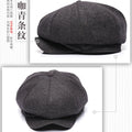 Caps- Thickened Wool tweed Octagonal Hat Dad Winter Felt New Cap