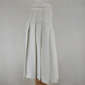 Skirts- Pleated Long Skirt Fashion Clothing Black White for Women