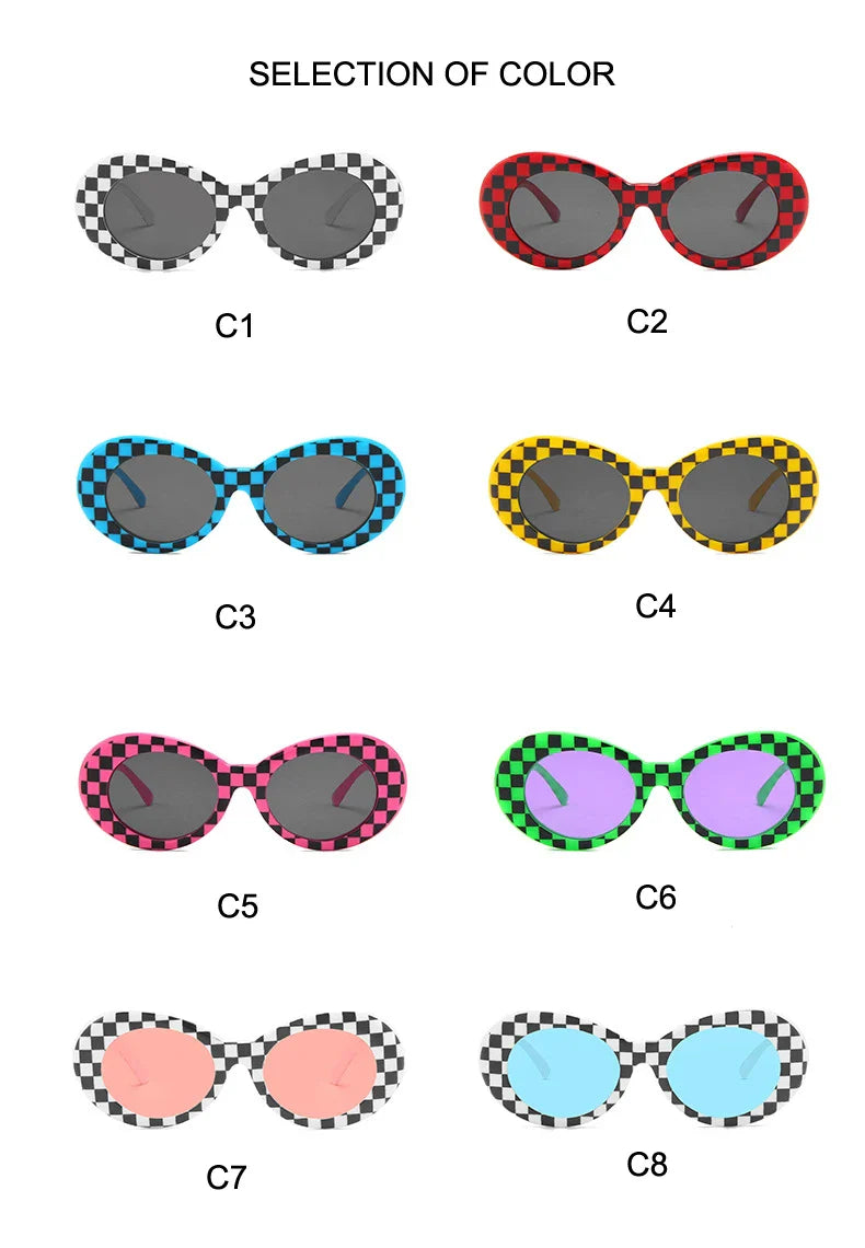 Sunglasses Men Women Purple Red Lens Protection Lattice Eyewear FashioSPECIFICATIONSBrand Name: GUANGDUOrigin: Mainland ChinaApplicable Scenarios: casualGender: WOMENStyle type: OvalModel Number: A053Item Type: EYEWEARProduct Type: FasDMEwomenstorenull