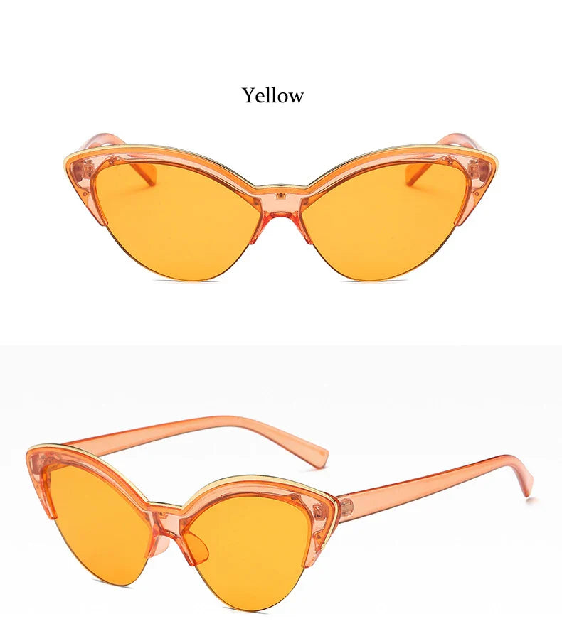 Sunglasses- Glasses For Women New Fashion Small Half Frame Eyewear