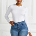 Long Sleeve O Neck Casual Bodysuit Women Body Tops White Black Nude ReSPECIFICATIONSBrand Name: NoEnName_NullDecoration: noneStyle: CasualElasticity: Medium StrecthOrigin: Mainland ChinaSeason: All seasonFabric Type: BroadclothHign-conDMEwomenstorenull