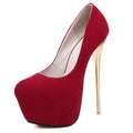 Heels- Sexy Pumps Women Fetish Shoes High Heel Stripper Flock Pumps