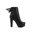 Fashion Ankle Boots Women Platform High Heels Short Boot Lace-up BlackSPECIFICATIONSBrand Name: ZOGEERBoot Type: basicShaft Material: PUOutsole Material: RUBBERUpper Material: PUHign-concerned Chemical: NoneOrigin: Mainland ChinaCN: SiDMEwomenstorenull