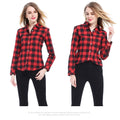 Women Plaid Shirt New Casual Flannel Cotton Lady Long Sleeve Shirt FemSPECIFICATIONSBrand Name: YEOINFabric Type: Polyester CottonHign-concerned Chemical: NonePattern Type: PlaidFit Type: SlimStyle: CasualAge: JUNIORCraft of Weaving: TDMEwomenstorenull