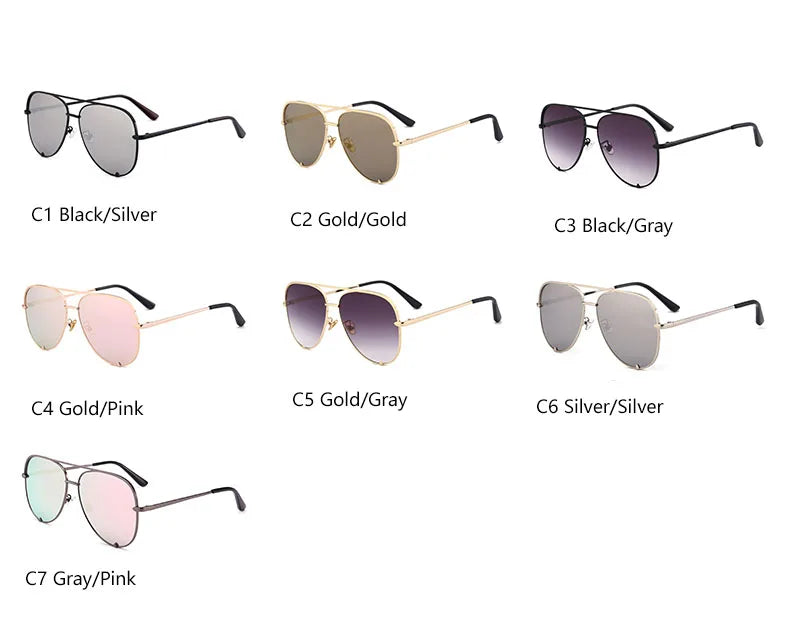 Shades- Sun Glasses Brand Designer Pilot Sunglasses Women Shades