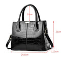 Handbag- Women Patent Pu Leather Mother Crossbody Bag Large Capacity