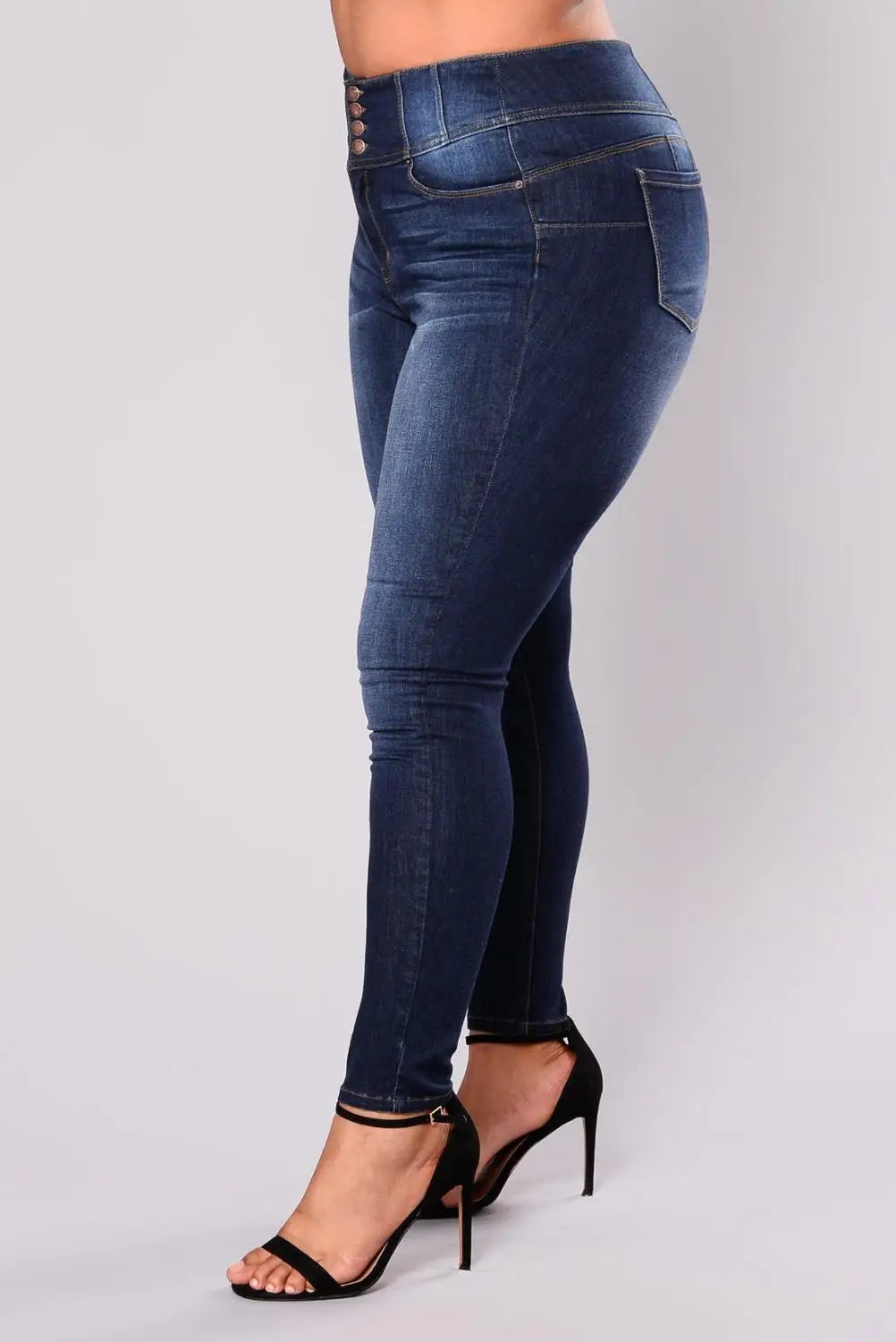 Women's plus size high waist jeans casual Skinny denim fat mom jeansSPECIFICATIONSBrand Name: NoEnName_NullModel Number: 607Style: CasualWash: Bleach WashMaterial: COTTONPlace Of Origin: China (mainland)Decoration: ButtonDecoration: DMEwomenstorenull