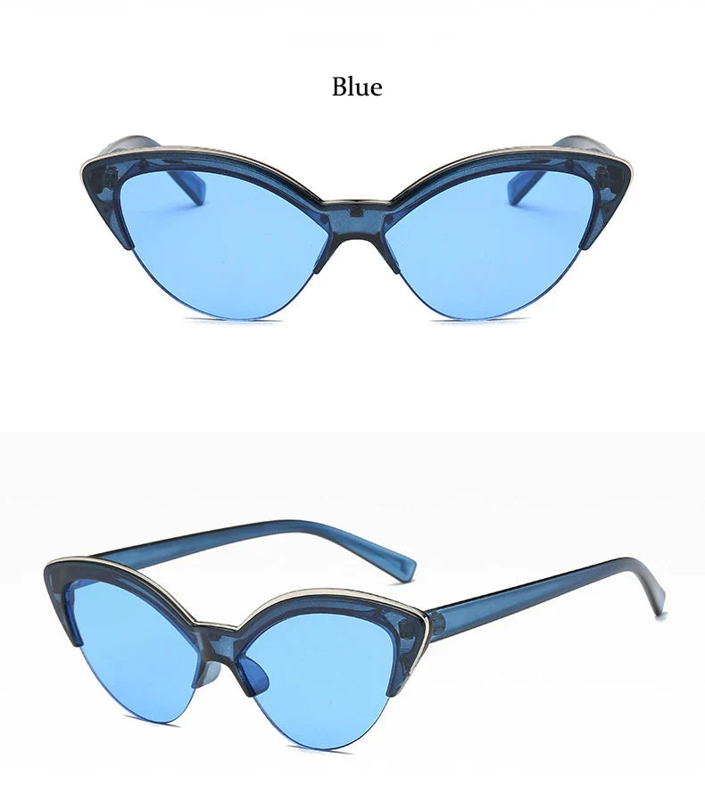 Sunglasses- Glasses For Women New Fashion Small Half Frame Eyewear