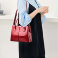 Handbag- Women Patent Pu Leather Mother Crossbody Bag Large Capacity