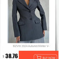 Women's trendy contrast color coat top two piece with notched collar.