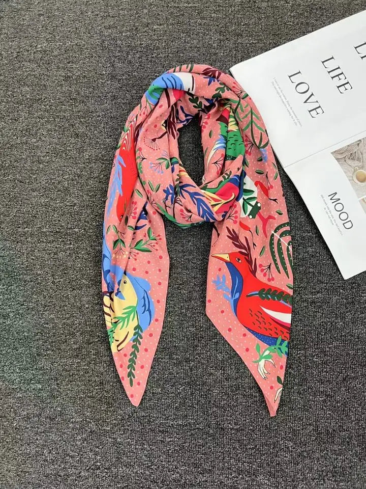 New fashion multi-color printed large square scarf women'sSPECIFICATIONSBrand Name: NoEnName_NullCraft of Weaving: Non-wovenOrigin: ES(Origin)Gender: WOMENDepartment Name: ADULTHign-concerned Chemical: NoneMaterial: POLYESTDMEwomenstorenull