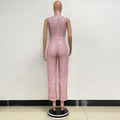 Sleeveless Sequined Jumpsuit Round Neck Slim Fit High Waist Sexy SprinSPECIFICATIONSBrand Name: mandylandyStyle: StreetwearAge: MIDDLE AGEOrigin: Mainland ChinaCN: GuangdongSeason: SummerMaterial: POLYESTERDecoration: SequinedFabric TyDMEwomenstorenull