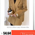 Women's trendy coat top two-piece with contrast color and notched collar design.