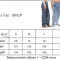 Cargo Pants- High Waist Multi Pocket Cargo Jeans Fashion Loose Denim