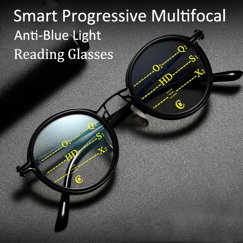 Sunglasses- Progressive Reading Glasses Men Women Anti Blue Light