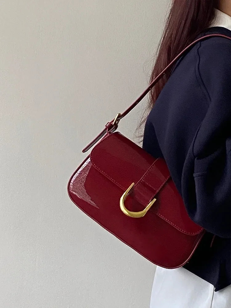 Women Flap Satchel Bag Fashion Messenger Bag Strap Adjustable Patent LSPECIFICATIONSBrand Name: macrouptaHign-concerned Chemical: NoneHandbags Type: Shoulder BagsTypes of bags: Shoulder &amp; Crossbody BagsMain Material: PULining MaterDMEwomenstorenull