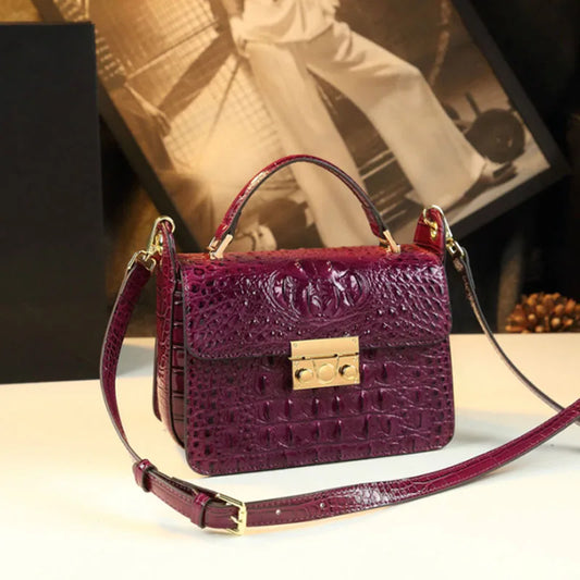 Crocodile pattern leather bag new women's bag, leather handbag, shouldSPECIFICATIONSBrand Name: NoEnName_NullHign-concerned Chemical: NoneHandbags Type: TotesTypes of bags: Handbags &amp; Crossbody bagsMain Material: Genuine leatherGenDMEwomenstorenull