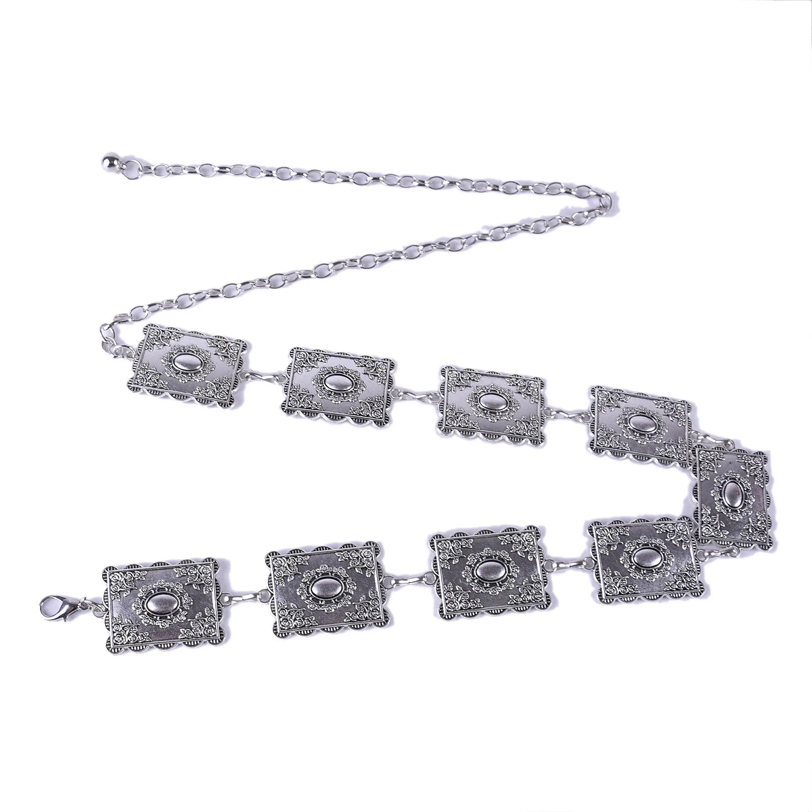 Fashionable retro style metal carved decorative chain waist chain acceSPECIFICATIONSBrand Name: NoEnName_NullDepartment Name: ADULTBelts Material: MetalOrigin: Mainland ChinaCN: ZhejiangGender: WOMENChoice: yesDMEwomenstorenull