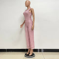 Sleeveless Sequined Jumpsuit Round Neck Slim Fit High Waist Sexy SprinSPECIFICATIONSBrand Name: mandylandyStyle: StreetwearAge: MIDDLE AGEOrigin: Mainland ChinaCN: GuangdongSeason: SummerMaterial: POLYESTERDecoration: SequinedFabric TyDMEwomenstorenull