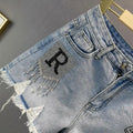 Denim Shorts Retro Slim Ragged Hot Pants Female Short JeansSPECIFICATIONSBrand Name: VWBQNZDecoration: ButtonDecoration: HOLEDecoration: PocketsFabric Type: BroadclothHign-concerned Chemical: NonePant Style: regularPattern TDMEwomenstorenull