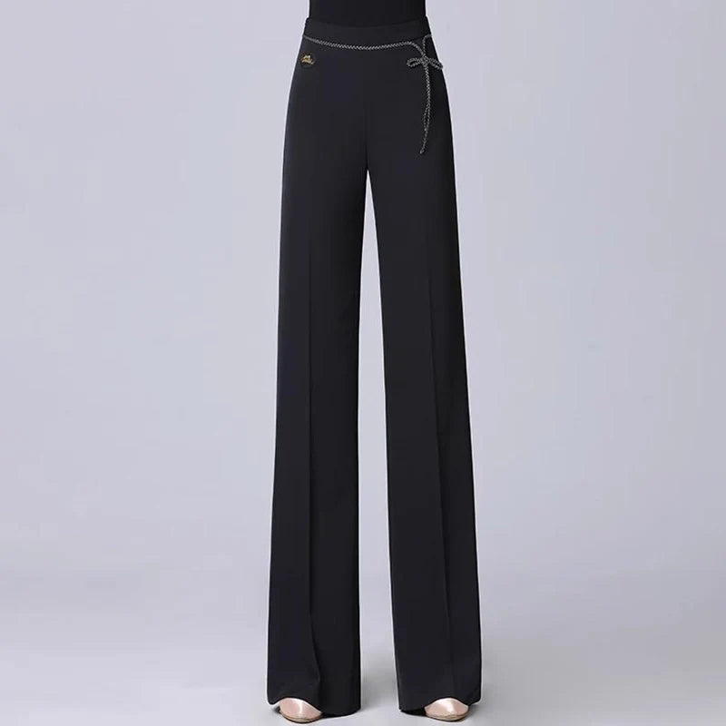 Pants Women New Pure Color Ballroom Wide Leg Trousers Fashion Summer LSPECIFICATIONSBrand Name: NoEnName_NullOrigin: Mainland ChinaCN: ZhejiangMaterial: SPANDEXGender: WOMENDance Type: LatinModel Number: TXH-DBL307Main Material: Matte DMEwomenstorenull