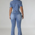 Jeans Jumpsuit Sexy Women Turn Down Collar Elegant Denim Casual RomperSPECIFICATIONSBrand Name: OKAYOASISStyle: High StreetAge: MIDDLE AGEOrigin: Mainland ChinaCN: GuangdongSeason: All seasonMaterial: COTTONMaterial: SPANDEXDecoration:DMEwomenstorenull