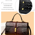 Leather Crocodile Pattern Women's Bag Fashion Brand Ladies HandbagsSPECIFICATIONSBrand Name: NoEnName_NullOrigin: Mainland ChinaCN: GuangdongLining Material: COTTONLining Material: POLYESTERMain Material: Genuine leatherPlace Of OriDMEwomenstorenull