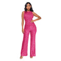 Sleeveless Sequined Jumpsuit Round Neck Slim Fit High Waist Sexy SprinSPECIFICATIONSBrand Name: mandylandyStyle: StreetwearAge: MIDDLE AGEOrigin: Mainland ChinaCN: GuangdongSeason: SummerMaterial: POLYESTERDecoration: SequinedFabric TyDMEwomenstorenull