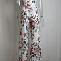 Fashion Printed Casual High Waist Jumpsuit Ladies Sexy Off Shoulder FlSPECIFICATIONSBrand Name: NoEnName_NullStyle: StreetwearAge: MIDDLE AGECraft of Weaving: TATOrigin: Mainland ChinaCN: GuangdongSeason: SummerMaterial: POLYESTERMaterDMEwomenstorenull