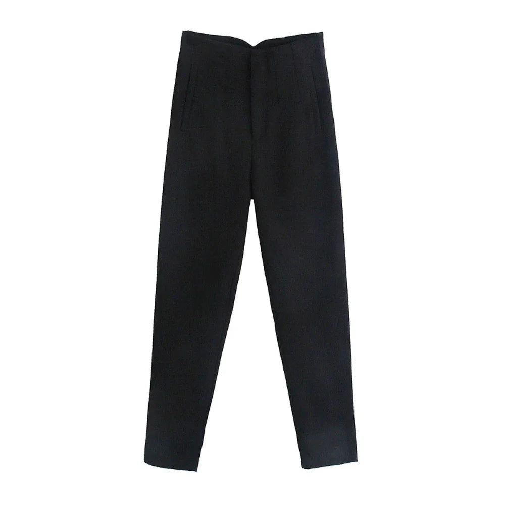 Chic Fashion With Seam Detail Office Wear Pants Vintage High Waist ZipSPECIFICATIONSBrand Name: TRAFStyle: CasualAge: MIDDLE AGEOrigin: Mainland ChinaCN: JiangsuSeason: All seasonWaist Type: highDecoration: noneElasticity: Slight StrecDMEwomenstorenull