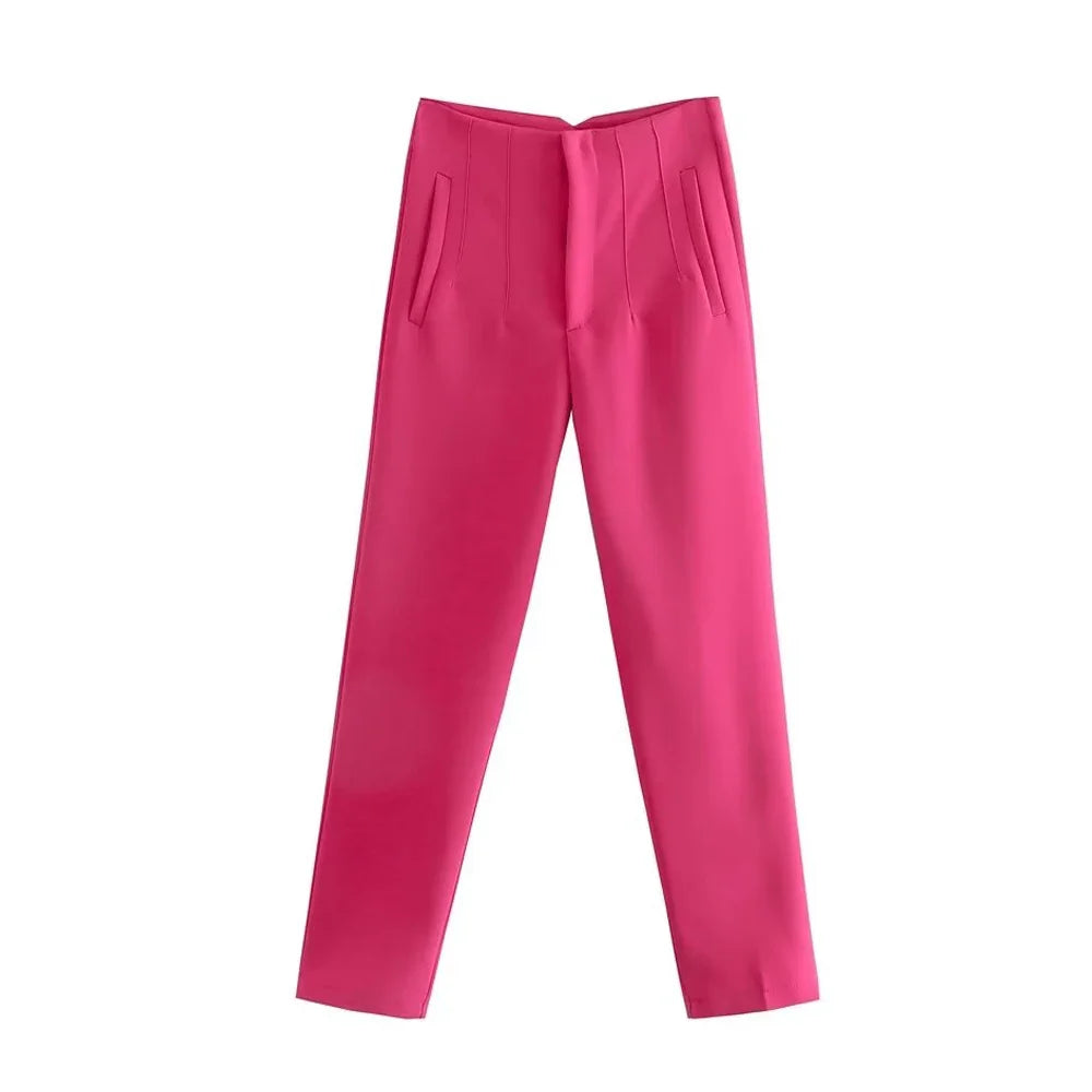 Chic Fashion With Seam Detail Office Wear Pants Vintage High Waist ZipSPECIFICATIONSBrand Name: TRAFStyle: CasualAge: MIDDLE AGEOrigin: Mainland ChinaCN: JiangsuSeason: All seasonWaist Type: highDecoration: noneElasticity: Slight StrecDMEwomenstorenull