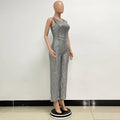 Sleeveless Sequined Jumpsuit Round Neck Slim Fit High Waist Sexy SprinSPECIFICATIONSBrand Name: mandylandyStyle: StreetwearAge: MIDDLE AGEOrigin: Mainland ChinaCN: GuangdongSeason: SummerMaterial: POLYESTERDecoration: SequinedFabric TyDMEwomenstorenull