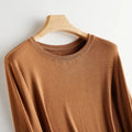 Wool Soft Long Sleeve T-shirts Women Round Neck Slim Fit Basic HeatingSPECIFICATIONSBrand Name: Y DemoStyle: Office LadyAge: MIDDLE AGEOrigin: Mainland ChinaCN: ZhejiangSeason: Autumn/WinterClothing Length: regularDecoration: noneElastDMEwomenstorenull