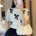 TOP Fashion Short Sleeve Pullovers Women's O-neck Clothing