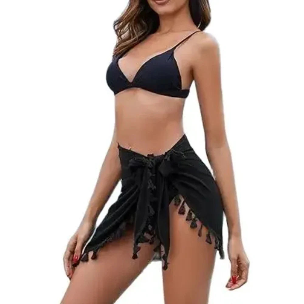 Swimwear- Sexy Short Bathing Chiffon Wrap Skirt Beach Swimsuit Cover