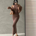 Turtleneck Midi Dress Women Ladies Elastic Hip Wrap Elegant Bodycon DrSPECIFICATIONSBrand Name: MEXZTElasticity: Slight StrechSleeve Style: regularFabric Type: ViscoseHign-concerned Chemical: NonePattern Type: SolidFit Type: SlimSilhouDMEwomenstorenull