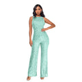 Sleeveless Sequined Jumpsuit Round Neck Slim Fit High Waist Sexy SprinSPECIFICATIONSBrand Name: mandylandyStyle: StreetwearAge: MIDDLE AGEOrigin: Mainland ChinaCN: GuangdongSeason: SummerMaterial: POLYESTERDecoration: SequinedFabric TyDMEwomenstorenull