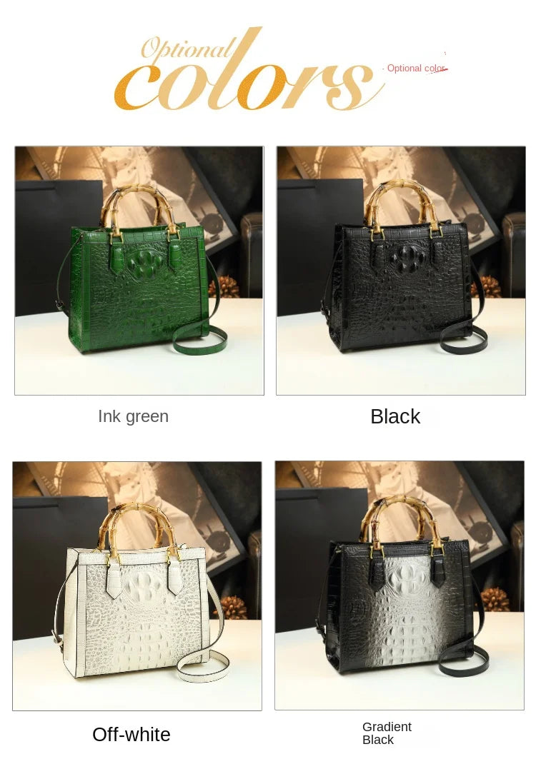 Women's Bag Crocodile Pattern Handbag Portable Tote Bag Mom Tide ShoulSPECIFICATIONSBrand Name: BJYLOrigin: Mainland ChinaCN: GuangdongLining Material: COTTONMain Material: Genuine leatherPlace Of Origin: GUANG DONG ProvincePlace Of OrDMEwomenstorenull