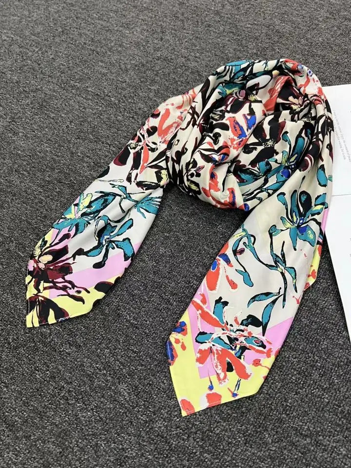 New fashion multi-color printed large square scarf women'sSPECIFICATIONSBrand Name: NoEnName_NullCraft of Weaving: Non-wovenOrigin: ES(Origin)Gender: WOMENDepartment Name: ADULTHign-concerned Chemical: NoneMaterial: POLYESTDMEwomenstorenull