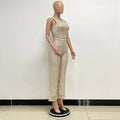 Sleeveless Sequined Jumpsuit Round Neck Slim Fit High Waist Sexy SprinSPECIFICATIONSBrand Name: mandylandyStyle: StreetwearAge: MIDDLE AGEOrigin: Mainland ChinaCN: GuangdongSeason: SummerMaterial: POLYESTERDecoration: SequinedFabric TyDMEwomenstorenull