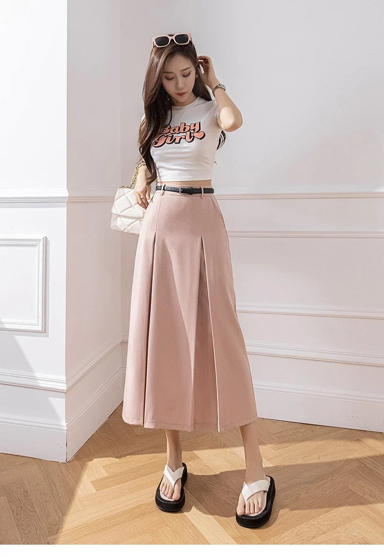 High Waist A-line Long Skirts Office Ladies Elegant Suit Skirt NewSPECIFICATIONSBrand Name: YUAZHOQIMaterial: POLYESTERStyle: CasualElasticity: Non StrechOrigin: Mainland ChinaCN: GuangdongSeason: Spring/SummerFabric Type: BroadcloDMEwomenstorenull