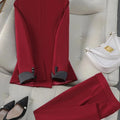 Elegant Red Black Women Pant Suit Office Ladies Female Business Work