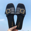 Slippers- Buckle Outer Slippers Wear with Belt Anti Slip Platform