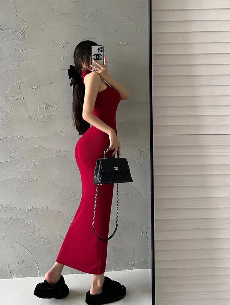 Turtleneck Midi Dress Women Ladies Elastic Hip Wrap Elegant Bodycon DrSPECIFICATIONSBrand Name: MEXZTElasticity: Slight StrechSleeve Style: regularFabric Type: ViscoseHign-concerned Chemical: NonePattern Type: SolidFit Type: SlimSilhouDMEwomenstorenull