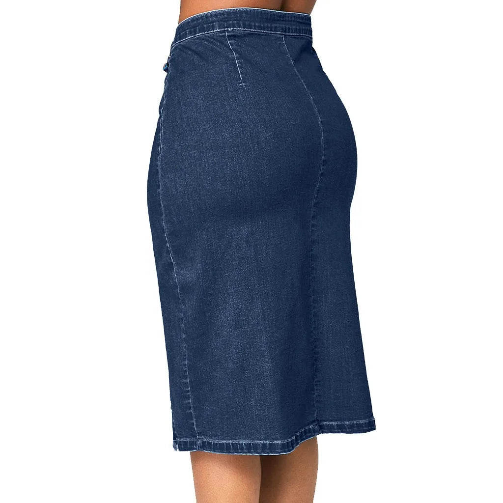 Skirts For Women Female Fashion Denim Pencil Skirt High Waisted Blow KSPECIFICATIONS
Brand Name: NoEnName_Null
Material: POLYESTER
Style: Casual
Elasticity: High Strecth
Origin: Mainland China
Season: Summer
Fabric Type: Broadcloth
WaiDMEwomenstorenull