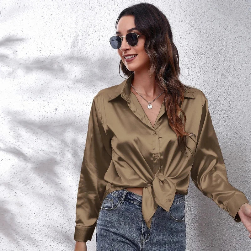 Tops Women's Casual Chiffon Blouse V-Neck Solid Shirt Bow Lantern SleeSPECIFICATIONSBrand Name: SURWENYUEStyle: Office LadyElasticity: Non StrechOrigin: Mainland ChinaCN: GuangdongSeason: All seasonFabric Type: ChiffonHign-concerned ChDMEwomenstorenull