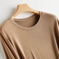 Wool Soft Long Sleeve T-shirts Women Round Neck Slim Fit Basic HeatingSPECIFICATIONSBrand Name: Y DemoStyle: Office LadyAge: MIDDLE AGEOrigin: Mainland ChinaCN: ZhejiangSeason: Autumn/WinterClothing Length: regularDecoration: noneElastDMEwomenstorenull