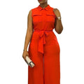 Women Pocket Front Zipper Sleeveless Wide Leg Jumpsuit One Piece Suit SPECIFICATIONSAge: MIDDLE AGEBrand Name: owner girlCN: GuangdongCraft of Weaving: TATDecoration: sashesFabric Type: POLYESTERFabric content: 91% (inclusive) - 95% (iDMEwomenstorenull