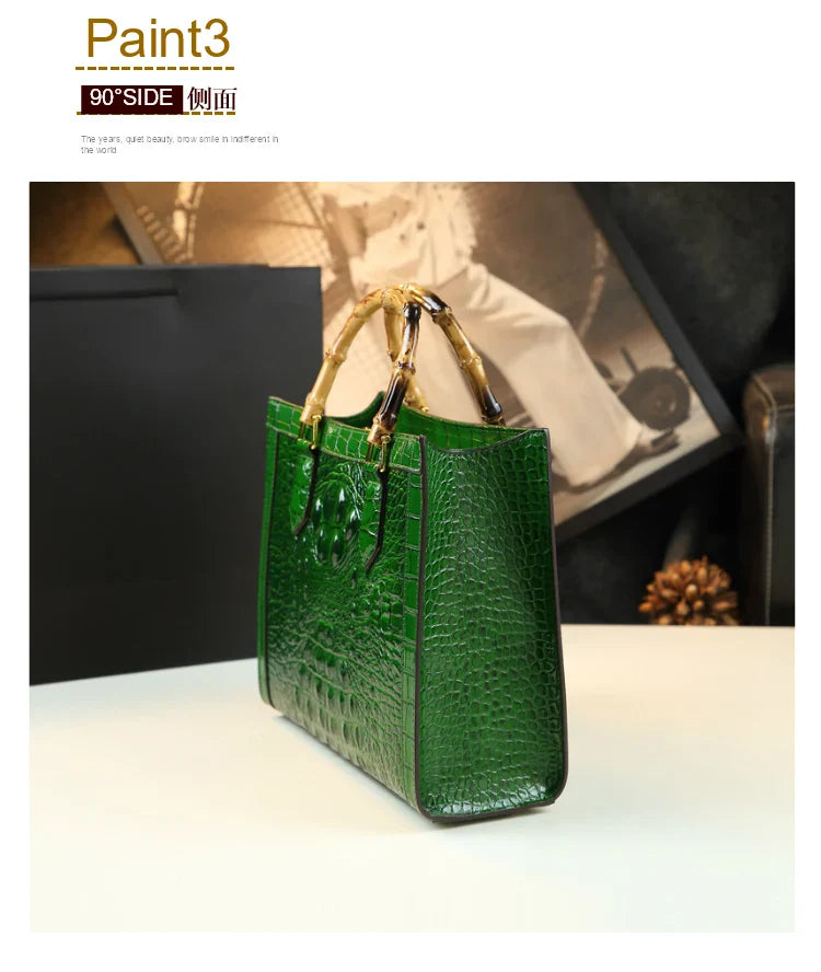 Women's Bag Crocodile Pattern Handbag Portable Tote Bag Mom Tide ShoulSPECIFICATIONSBrand Name: BJYLOrigin: Mainland ChinaCN: GuangdongLining Material: COTTONMain Material: Genuine leatherPlace Of Origin: GUANG DONG ProvincePlace Of OrDMEwomenstorenull